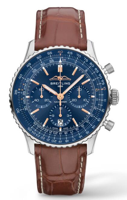 Review 2022 Breitling Navitimer B01 Chronograph 43 Replica Watch AB01387A1C1P1 - Click Image to Close